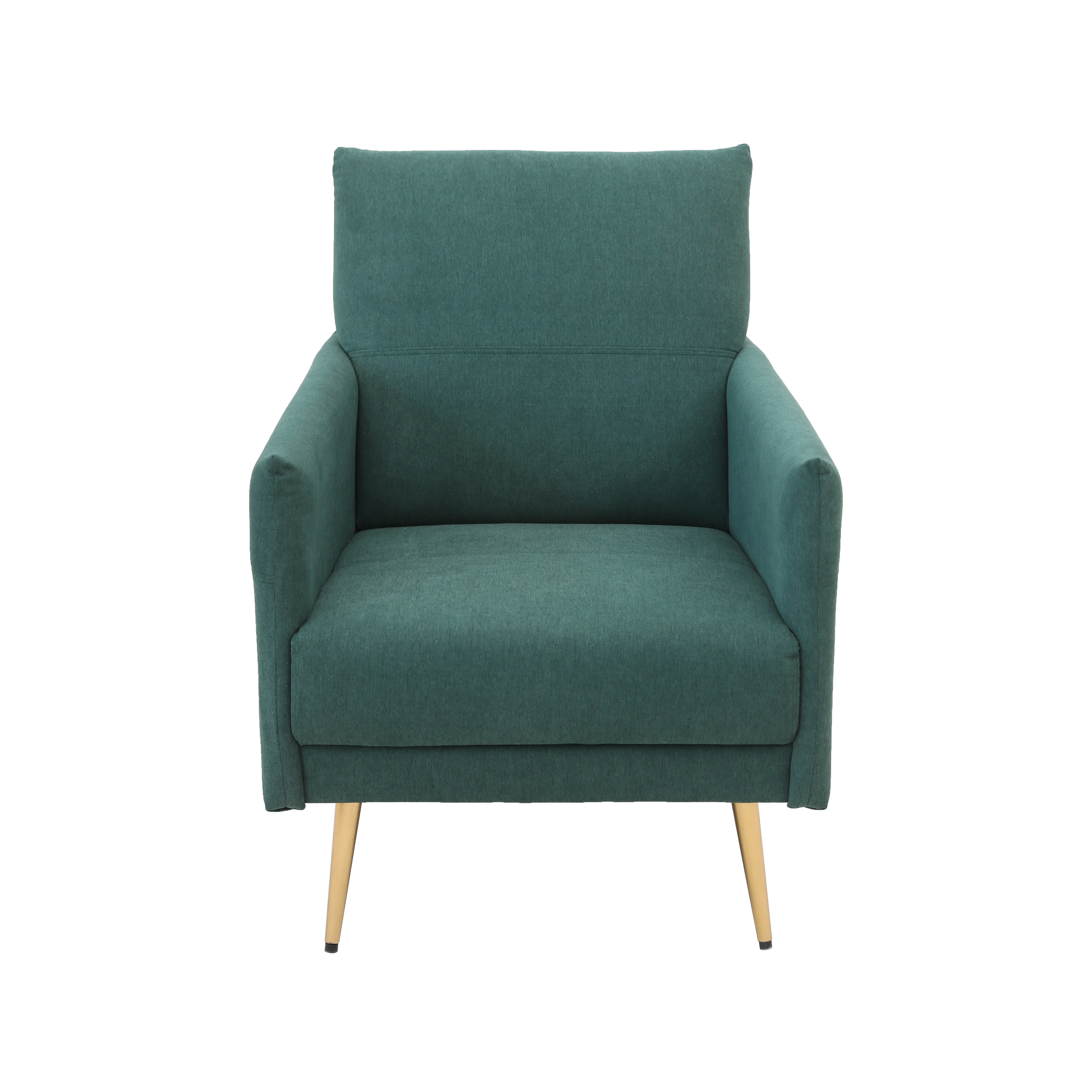 Sans Luxury Green Fabric One Seater Sofa Armchair Living Room Accent Chairs