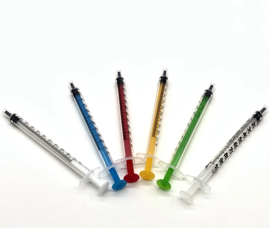 
1ml Colored Disposable Low Dead Space Tuberculin Syringe 