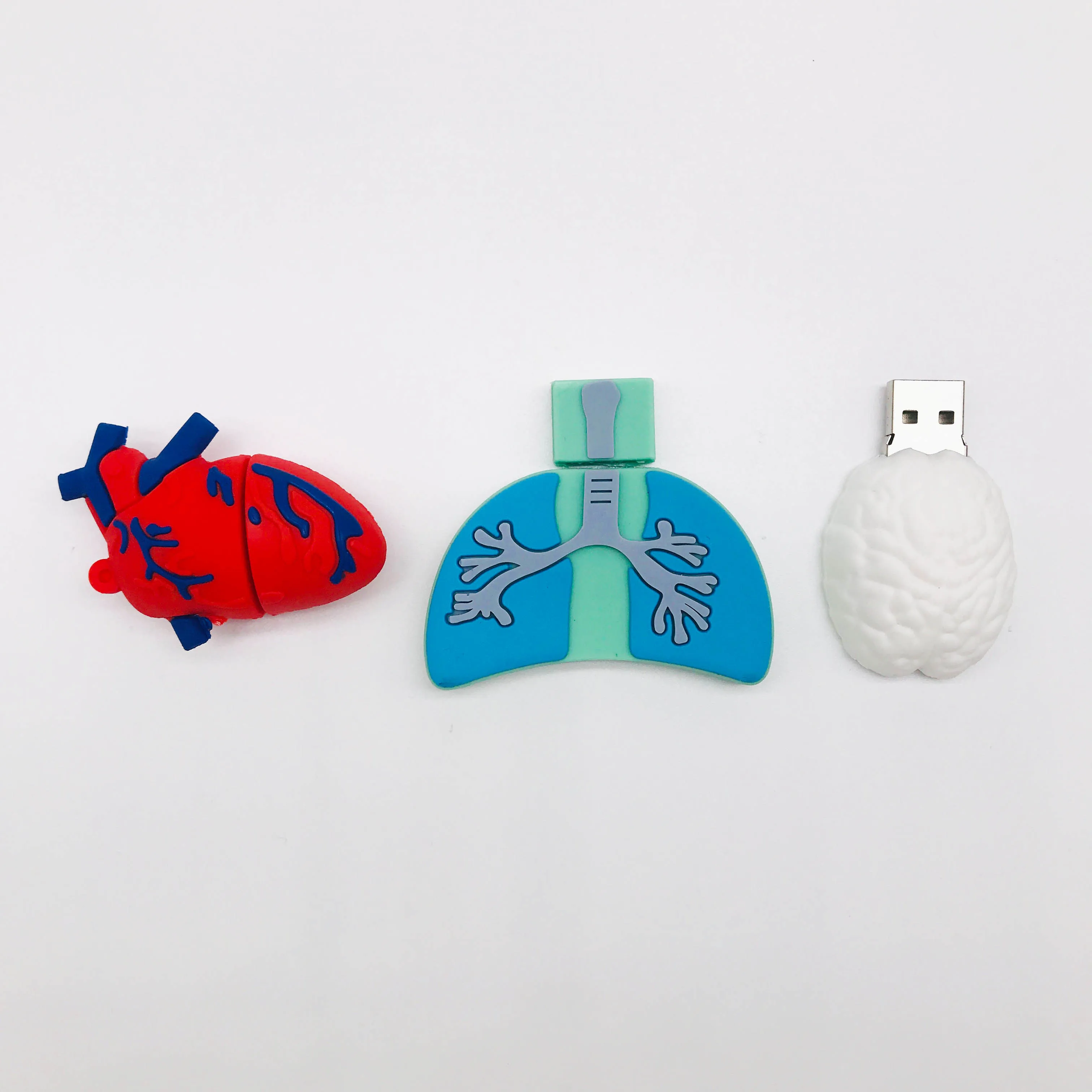 Wholesale Customized Heart Brain Lung Organ Shape Pen Drive For Doctor Gift