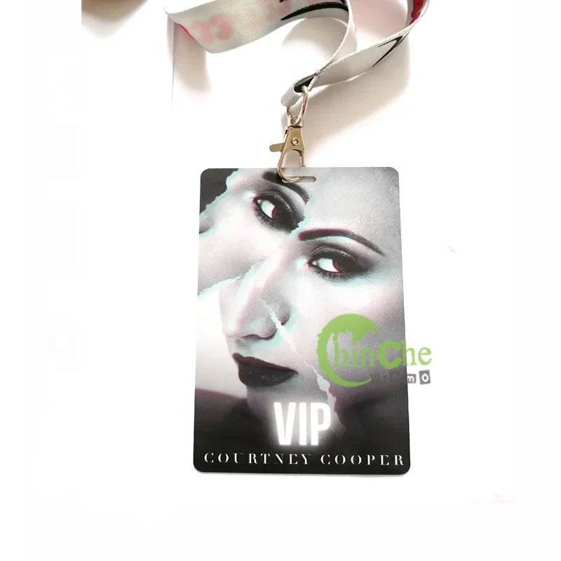 NO Minimum Plastic VIP Access Cards Backstage Passes Artist Passes Badge For Neck strap lanyard