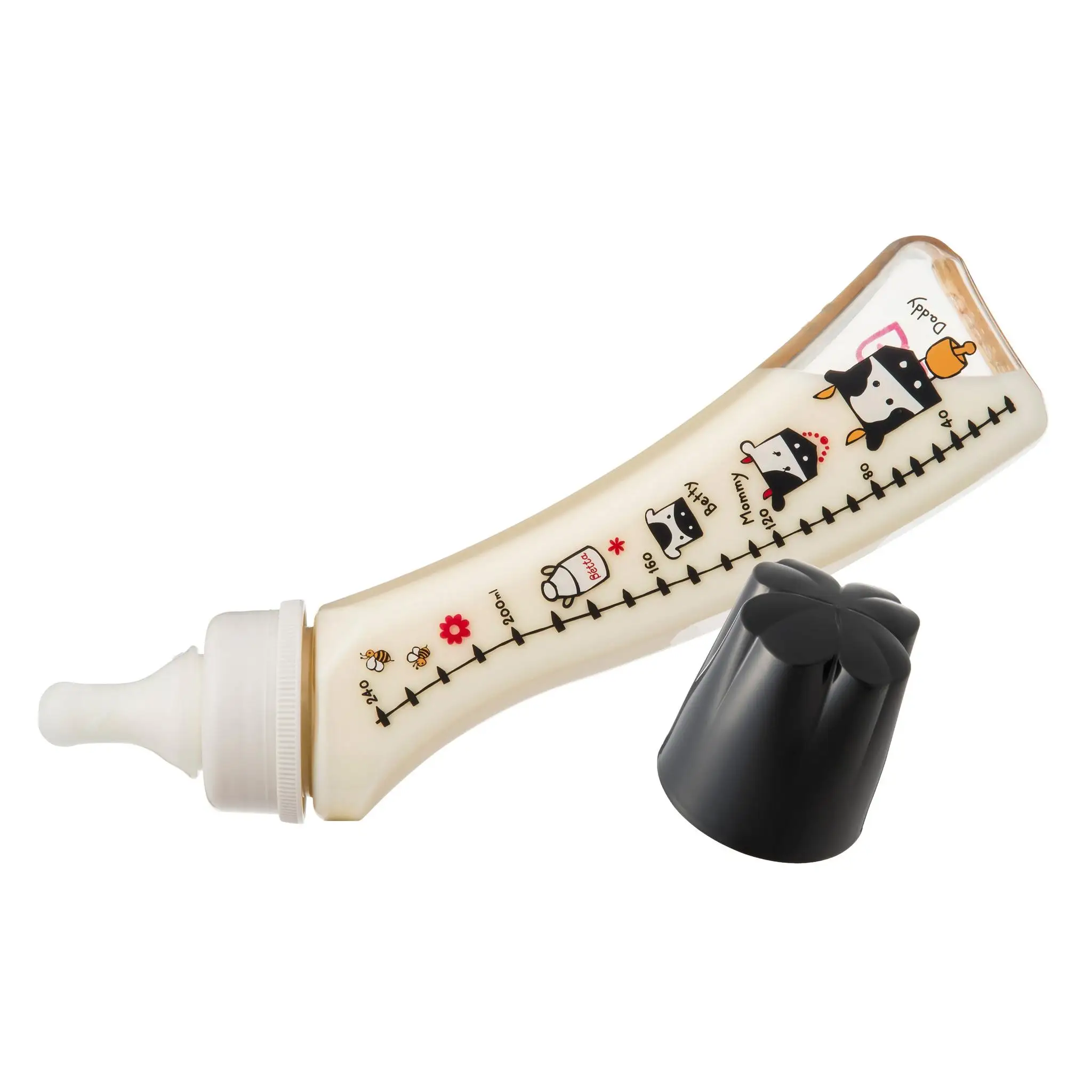 Japanese 240ml PPSU 180 Degree Heat Resistant Wide Mouth Healthy Feeding Milk Bottle for Baby