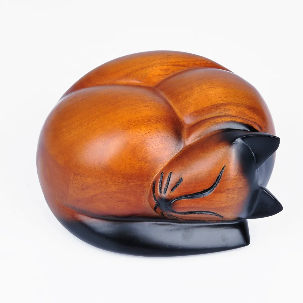 B060 Cat Resin Decoration Funeral Pet Urn Memorial Urns