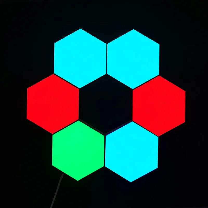 EDUsense Sound Activated Hexagon Light Electronics Smart Touch-sensitive Wall Activity Led Night Light Sensory Integration Toys