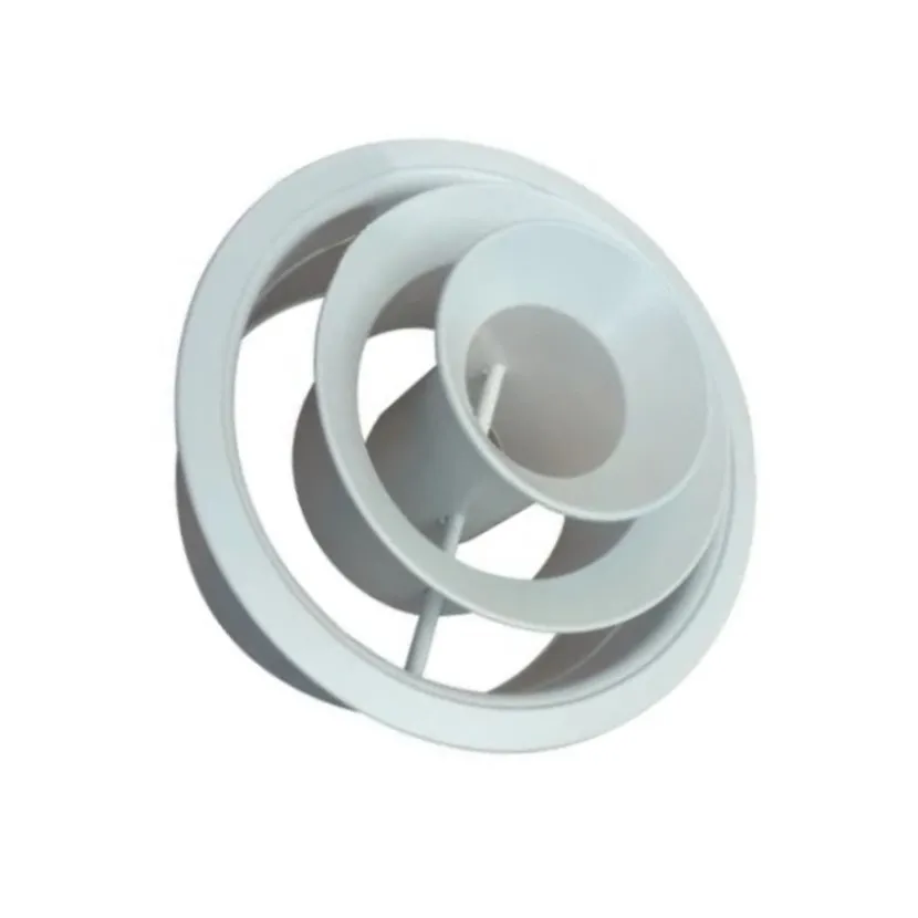 Universal Wall Mounting Round Adjustable White Aluminum Circular Air Grille Ring Jet Diffuser for Air Conditioner