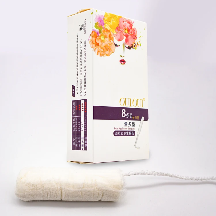 Wholesale Feminine Hygiene Products Private Label Women Plastic Pearls Applicator Organic Cotton Tampons