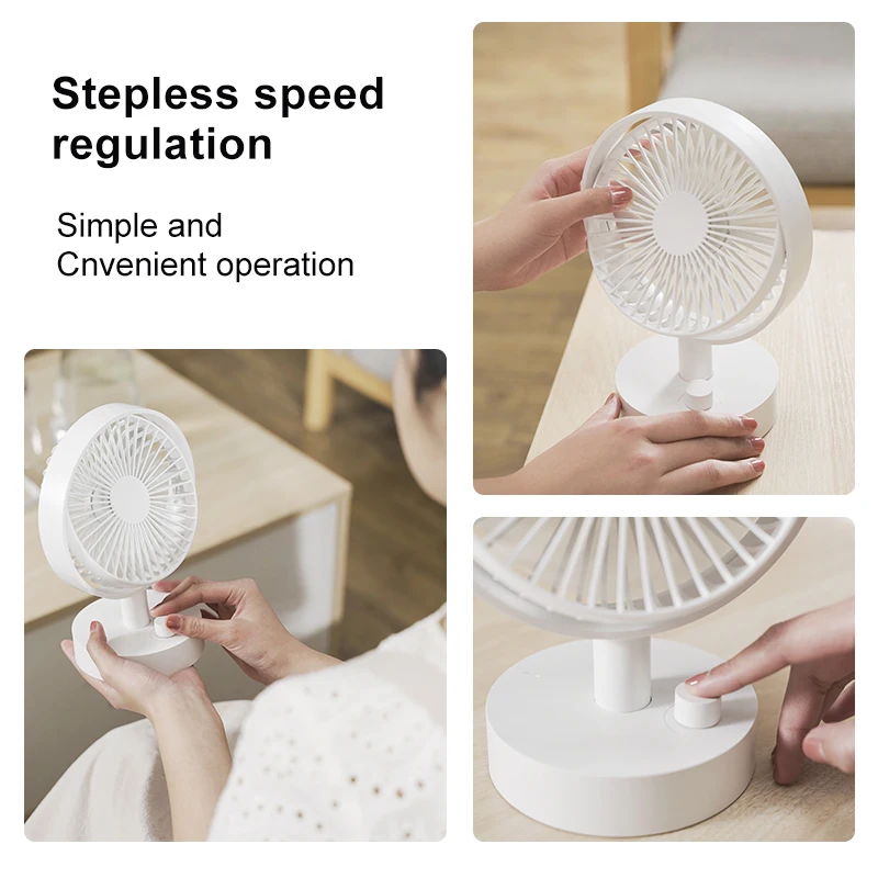 Personal Mini Desk Top Fan Portable Fans Rechargeable Mini Fan USB