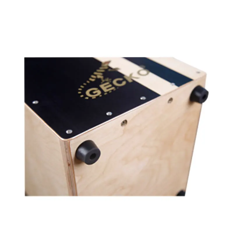 GECKO CL11BN Cajon box drum factory best price Natural Black wood Birch wood joinery playing surface wooden box drum for sale
