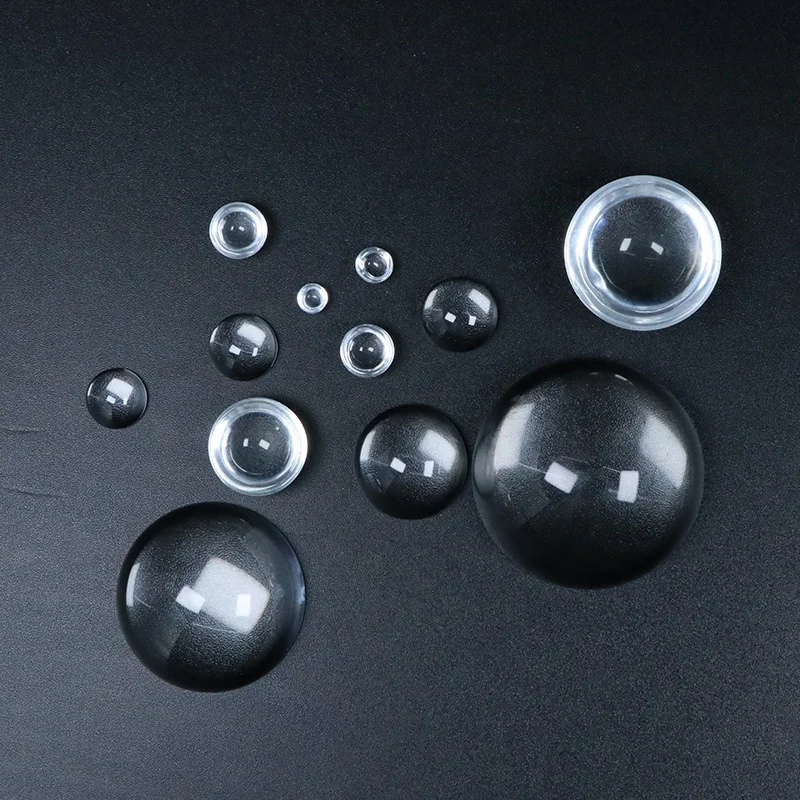 Wholesale loose gemstone 8 mm to 100 mm half ball glass beads round clear white glass cabochon