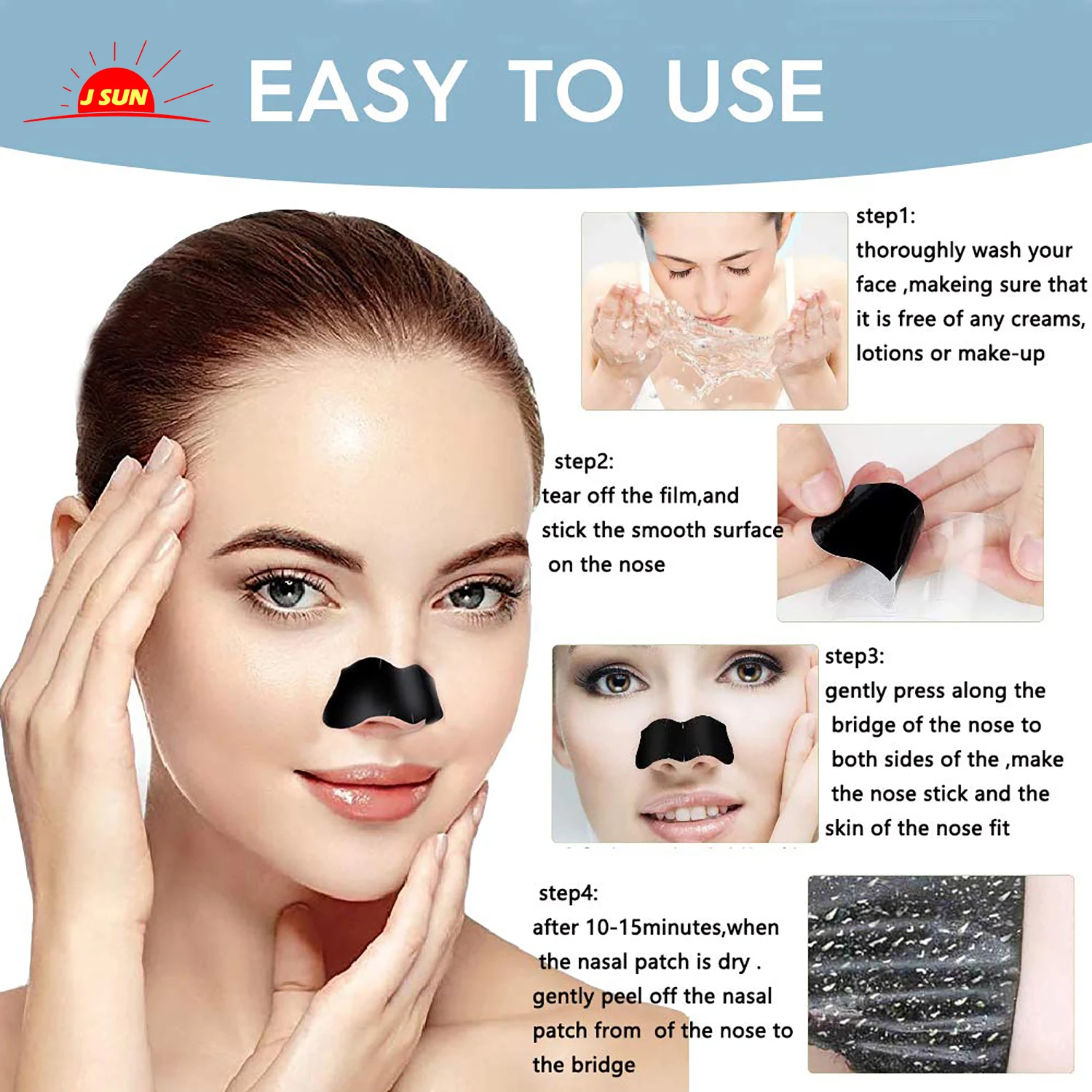 Hot sale Deep Cleansing Nose strips Blackhead nose pore strip Purifying nasal strips for skin care