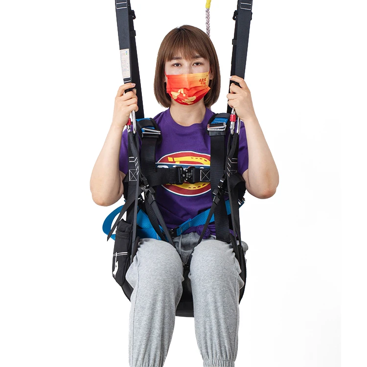 High quality ziplining seat style harness