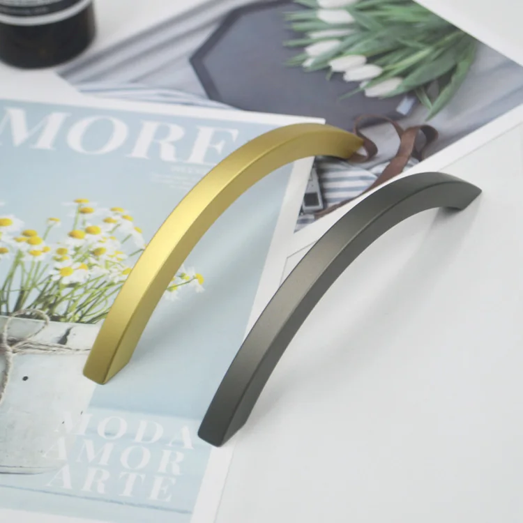 Modern Metal Door Drawer Design Furniture Kitchen Cabinet Knobs Gold Pull Handles Furniture Handle