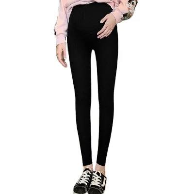 
Cotton Maternity Ecofriendly Leggings Comfortable Adjustable Waistband High Waist Belly Care Office Maternity Pants 