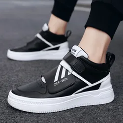 2022 Spring New Styles Wear-Resistant Leisure Shoes Hook and Loop Breathable Ankle Skateboarding Shoes for Men
