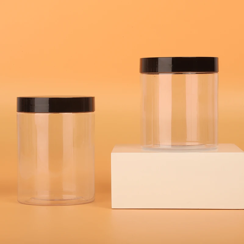 In Stock 50ml 80ml 100g 150g 200ml 250ml Empty Transparent PET Jar Body Container Body Butter Jar Customized Face Cream Jar
