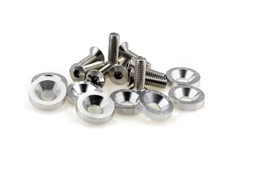 Senk Scheiben Aluminium M5 M6 M8 JDM Modifikation Cheibe Mit Schraube