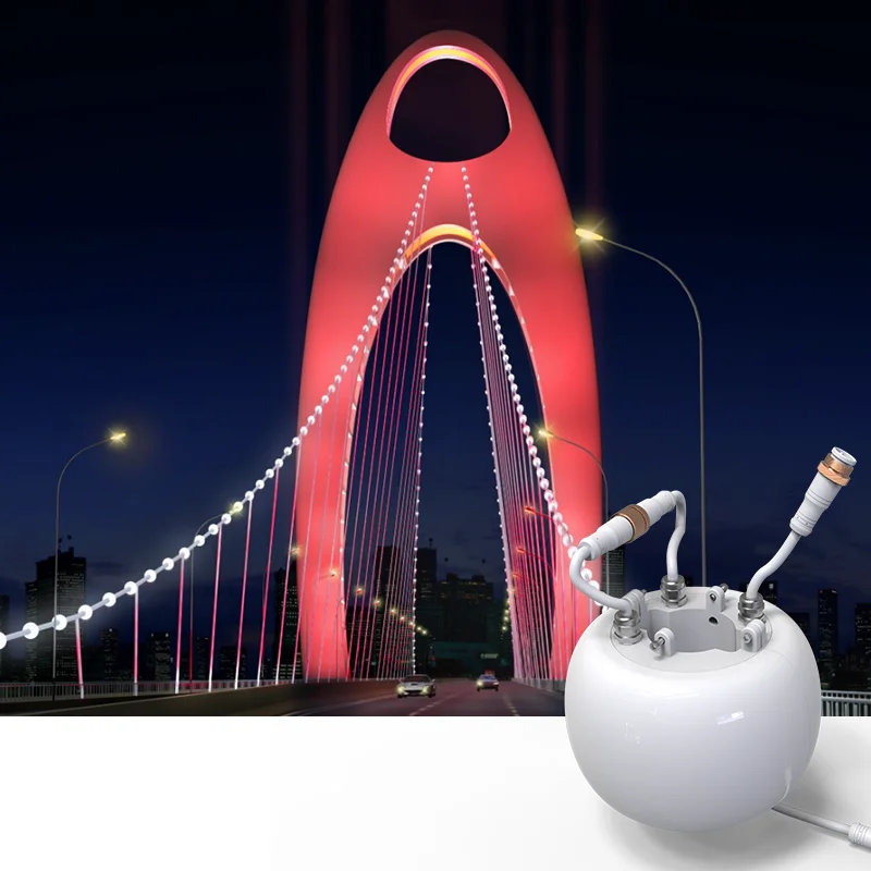 RGB LED Bridge Decoration Light LED Bridge Cable Light IP65 6W 9W 10W 12W Spherical Loop Buckle Bridge Landscape Pole Light
