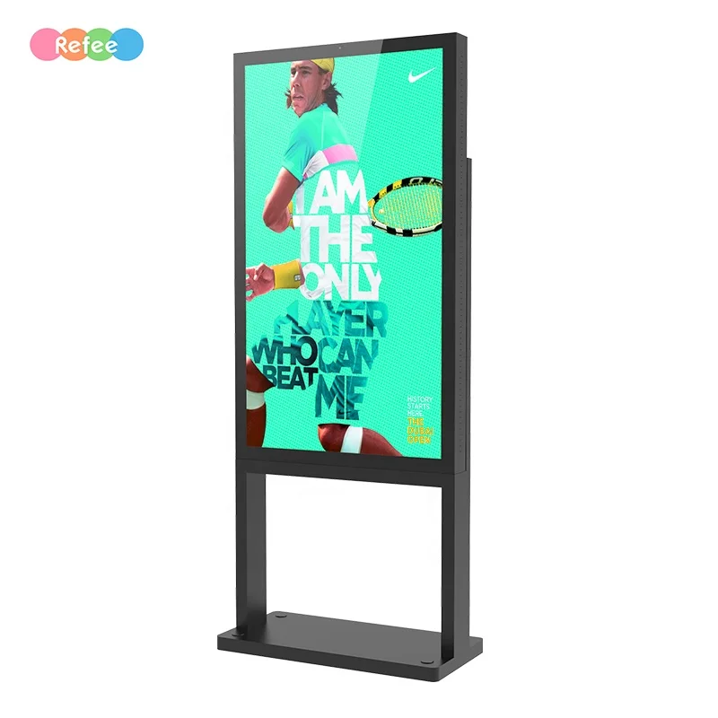 Outdoor Android Kiosk Floor Stand Digital Signage and Displays Electronic Totem LCD Advertising Player Monitor Waterproof TV