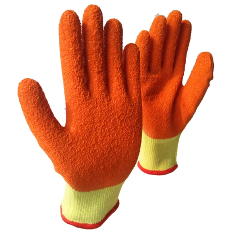 High Quality Red Color Latex Coated Machinist Working Gloves