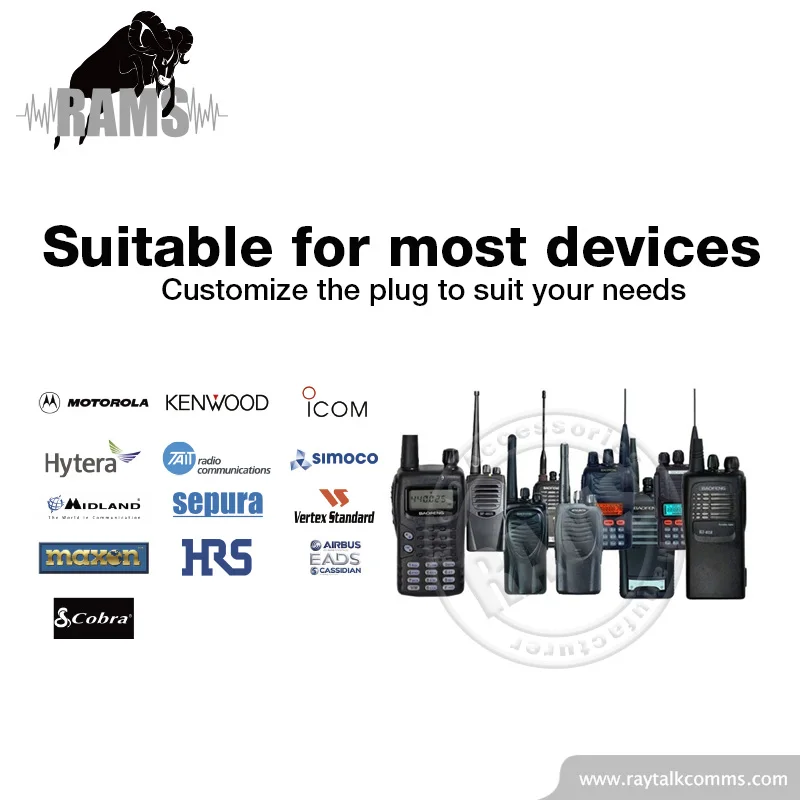 Наушник для рации двухсторонний радио гарнитура handfree D-образный наушник