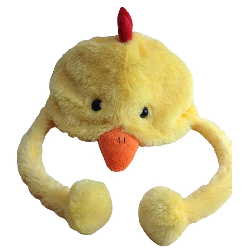 OEM/ODM Cute Stuffed Animal Head Hats Stuffed Animal Pig Lion Bear Tiger Plush Hats Kids Winter