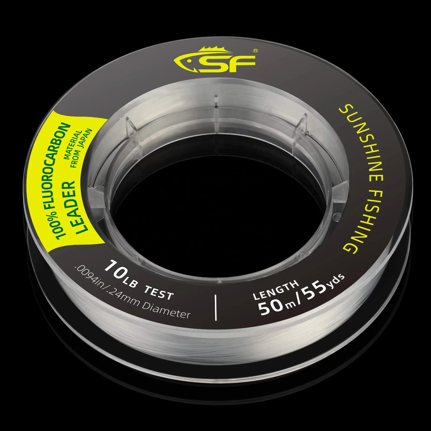 
100% Pure Fluorocarbon Leader Fluorocarbon Line Super Strong for fishing tackle Fly Fishing Line Fast Sink 50m 10LB 