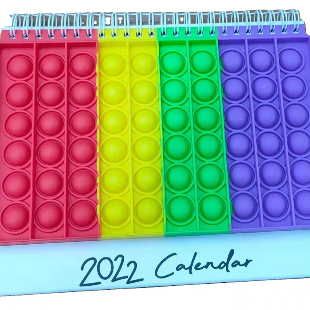 202 New style poppings notebook push its Bubble Fidget Toys set Silicone Notebook