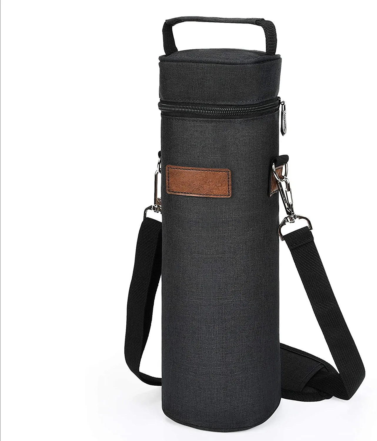 Custom Logo Leakproof Outdoor Travel Portable Thermal Tote Sling Wine Carrier 1 Bottle Insulated Wine Bottle Cooler Bag