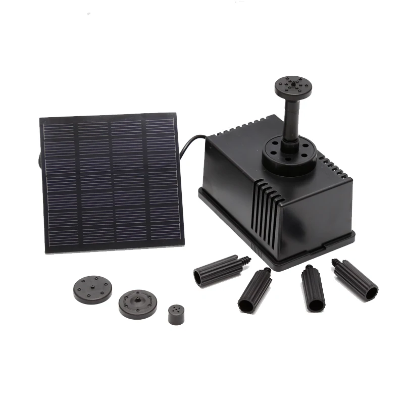Fountain Pump with 7V/1.5W Solar Panel for Garden Outdoor Water Featuring DC Submersible Pump