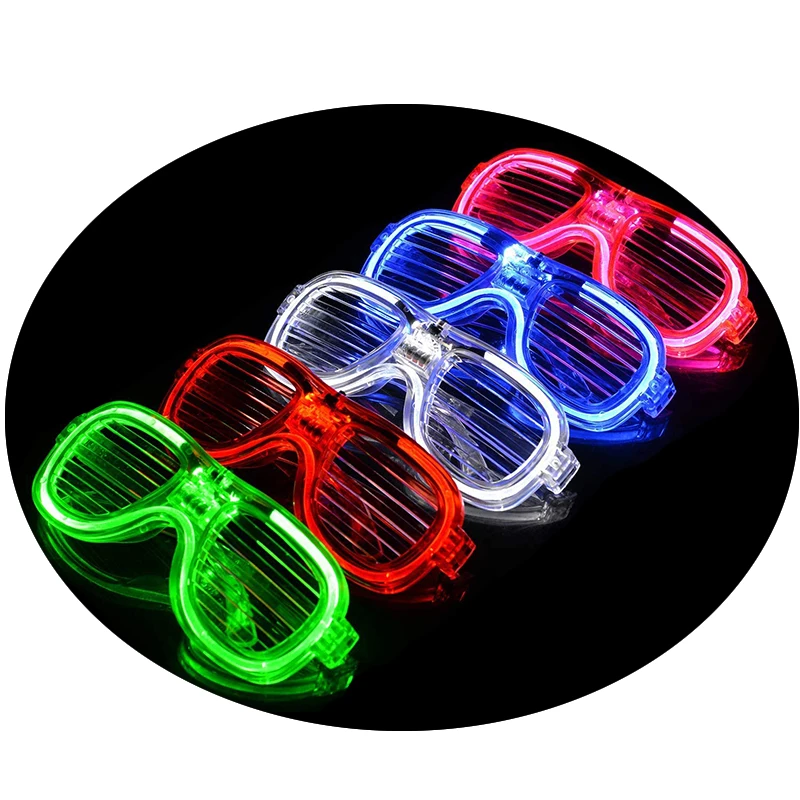 Light Up Glasses Shutter Shades Glow in Dark Christmas Party products Favors For Outdoor Concerts Birthday Neon Party Glow Toys