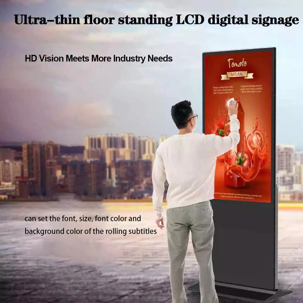 43 50 55 Inch Indoor Shopping Mall LCD Display Floor Standing Digital Signage Totem Advertising Player LCD Screen Display