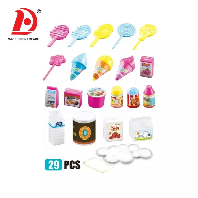 HUADA Pretend Play Ice Cream Cart Toy Kids Supermarket Cash Register Toy with Light & Music