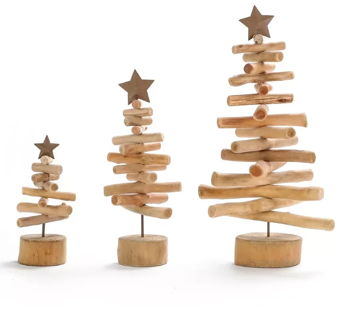 Flexible foldable    christmas  driftwood tree with stand