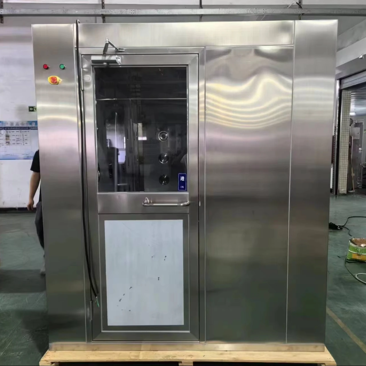 Stainless Steel Air Shower with Shoe Cleaning Machine New Condition Equipment for Air Cleaning Cleanroom Laboratory Industries