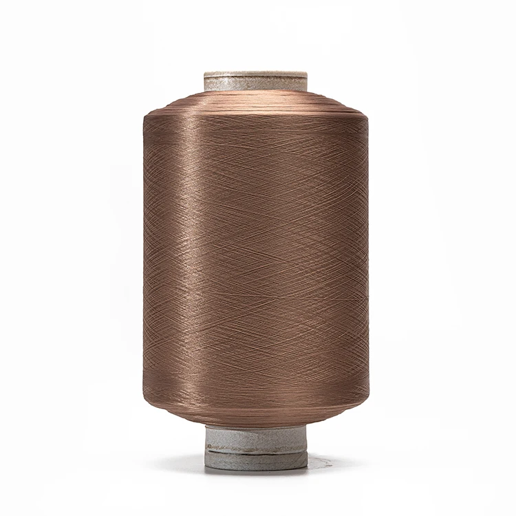 
50D24F polyester cd cationic disperse melange effect dancing yarn covered yarn for knitting t shirt 