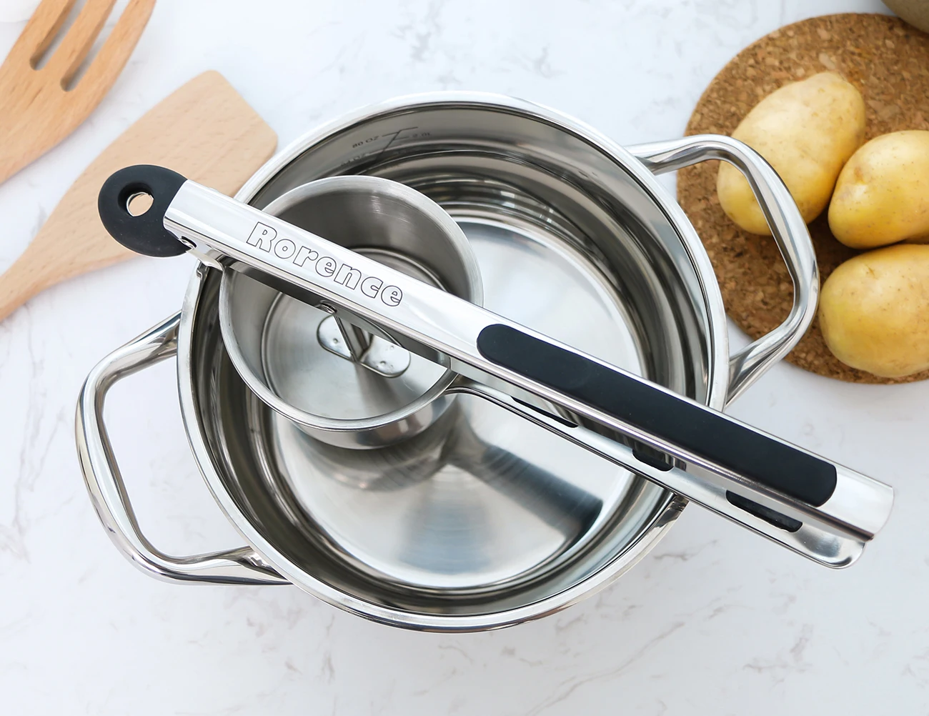 IN STOCK Stainless Steel Potato Ricer for Mashed Potatoes Vegetables and Fruit Masher Potato Ricer