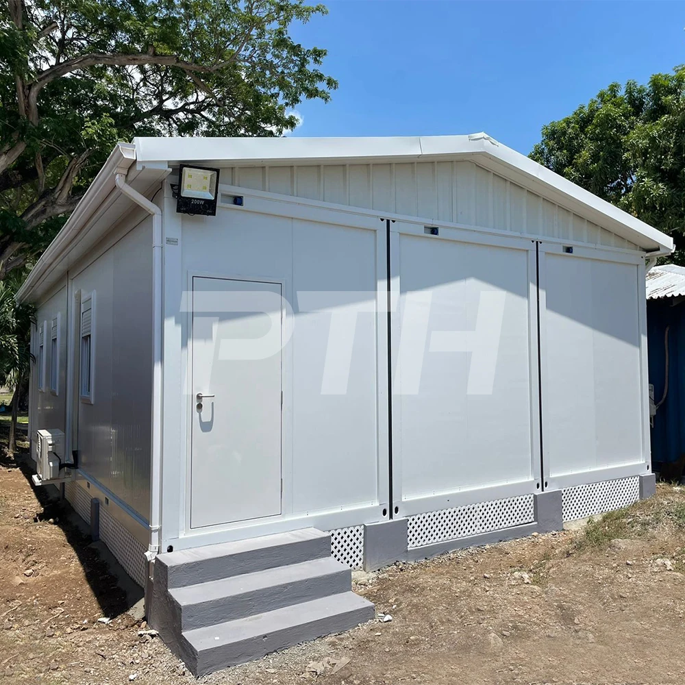 Prefab private residence container houses movable modular homes with yard for living