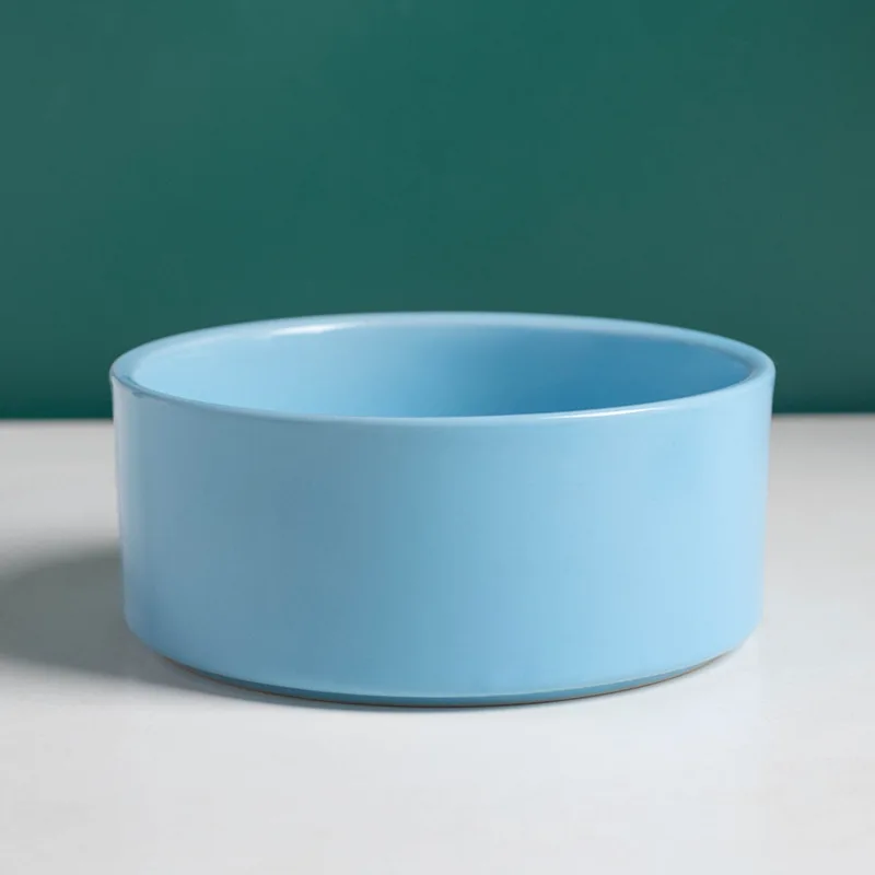Modern Design Custom Pet Ceramic Bowl Easy Clean Dog Cat Feeder Small Kitchen Outdoor Home Furniture Made Silicone Plastic
