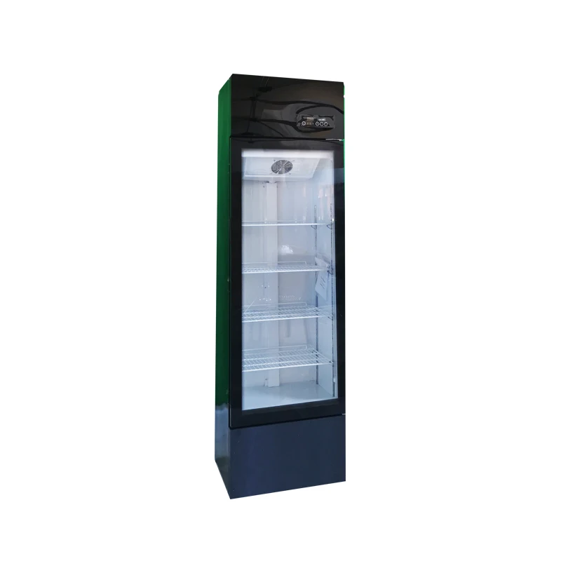 850L Supermarket Freezer Upright Vertical Display Cooler Auto Defrost Glass Material Refrigeration Equipment Store Displays Cool