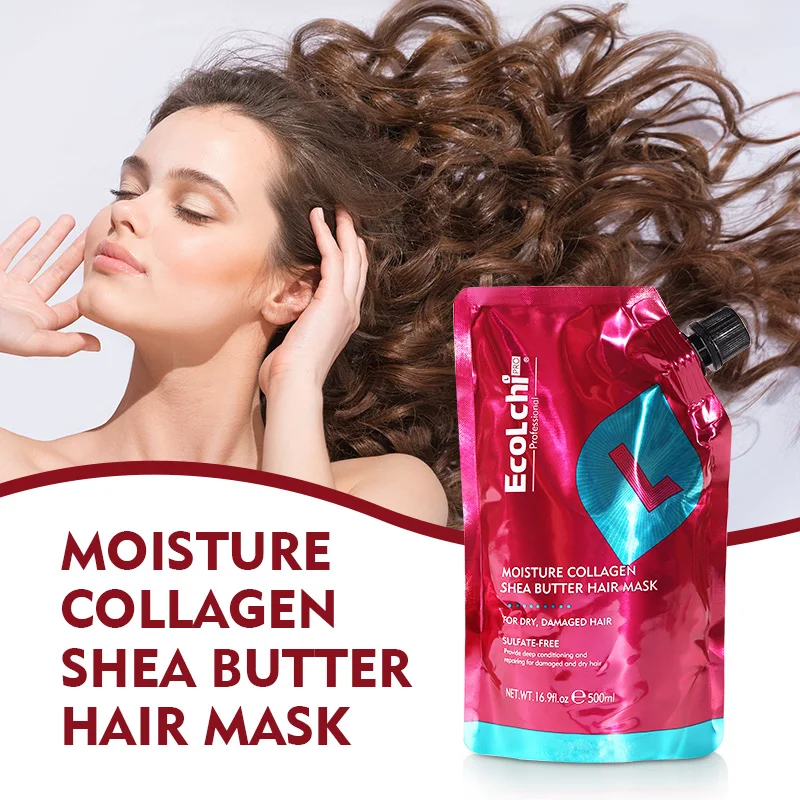 Private Label Ecolchi Organic Moisturizing Leave-in Hair Conditioner Curly Hair Protein Cream For African