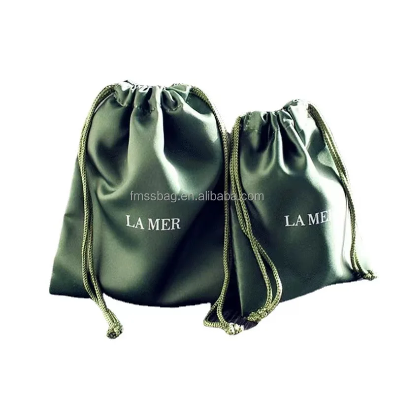 Hot reusable makeup bundle Pocket High quality Jewelry storage bag Custom Size with logo Eco-friendly satin shoe dust bag