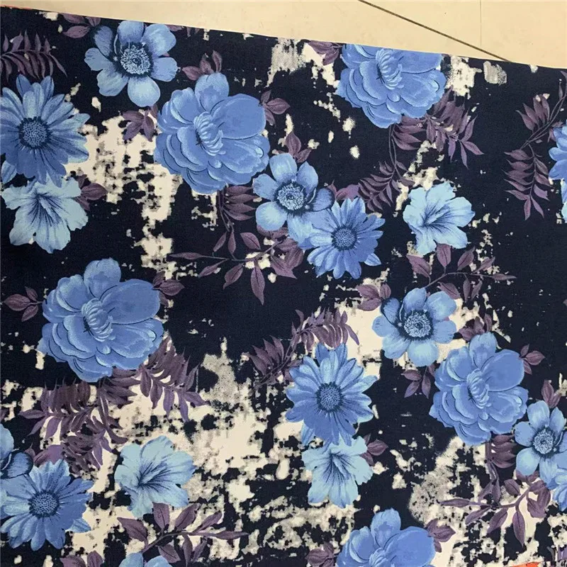 no moq women casual stretch comfy cotton  printed fabric for pajama