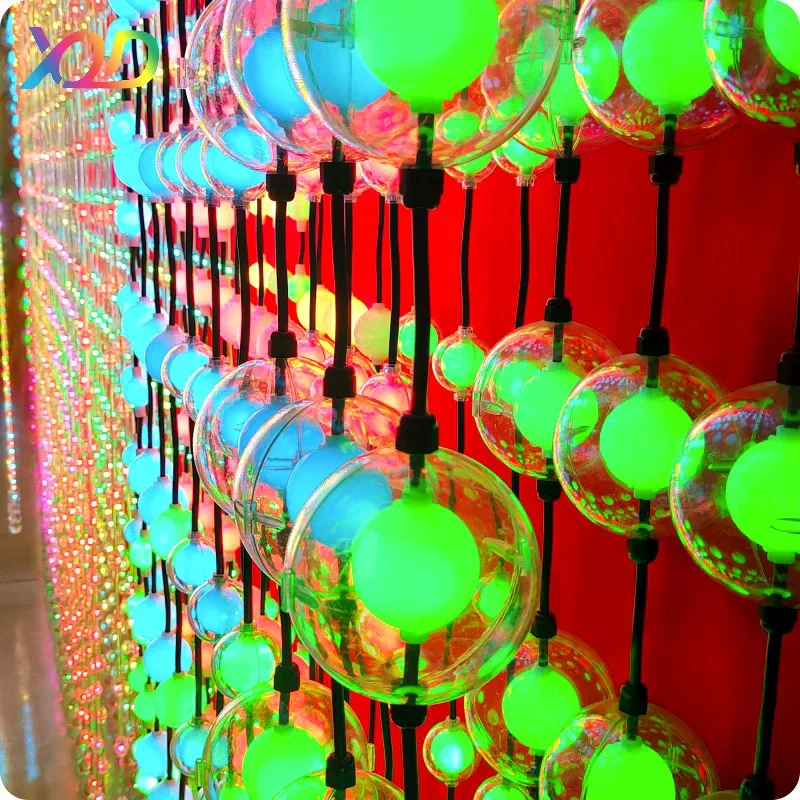 Christmas Lights DJ Club Stage Strobe Rgb Led Pixel drop Lights Outdoor 3D LED Light String