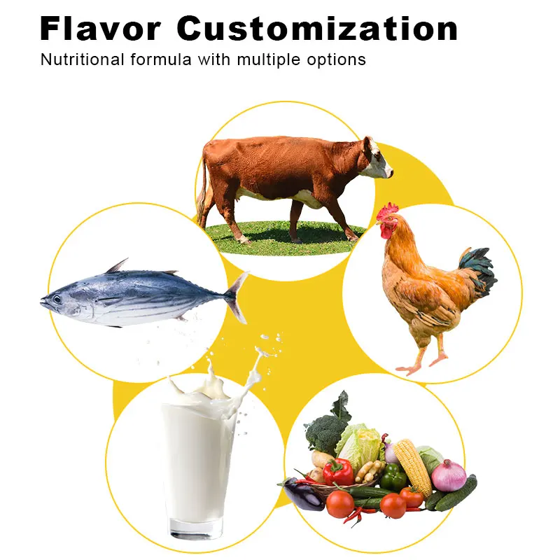 Pet Supplies Oem Custom 15g Cat Delicious Wet Food Treats Snacks Canned In Bag Food Shrimp Tuna Chicken Breast Cod Tin Can