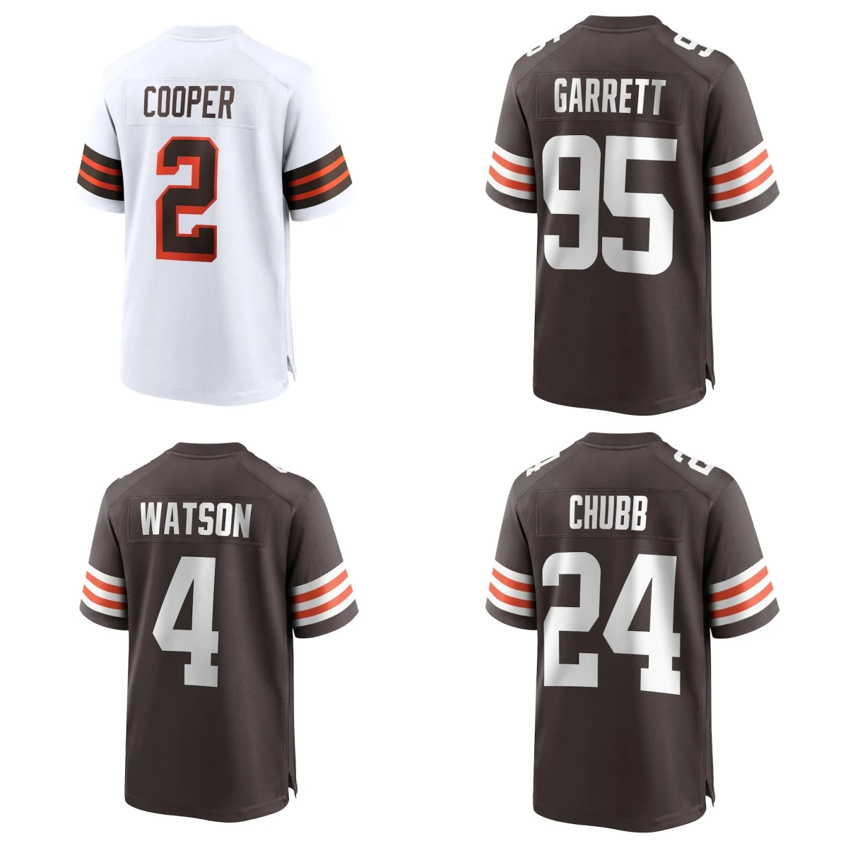 Оптовая продажа топ сшитые американские футбольные майки 2 Amari Cooper 95 Garrett 4 deshaun Watson 24 Nick Chubb