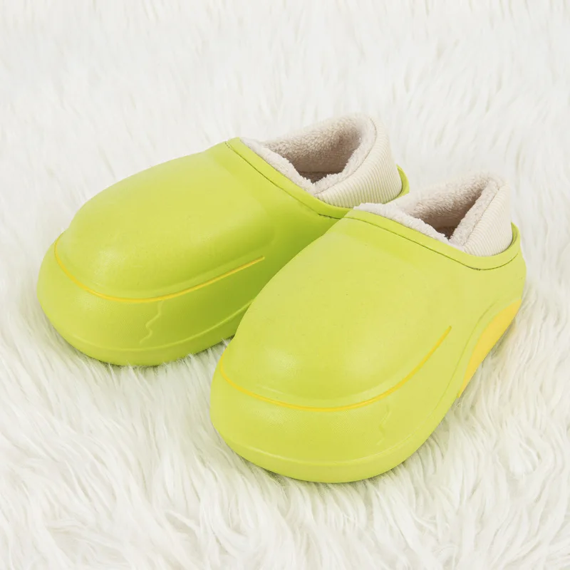 High quality EVA Warm home slippers Customized own pattern upper sports  warm shoes