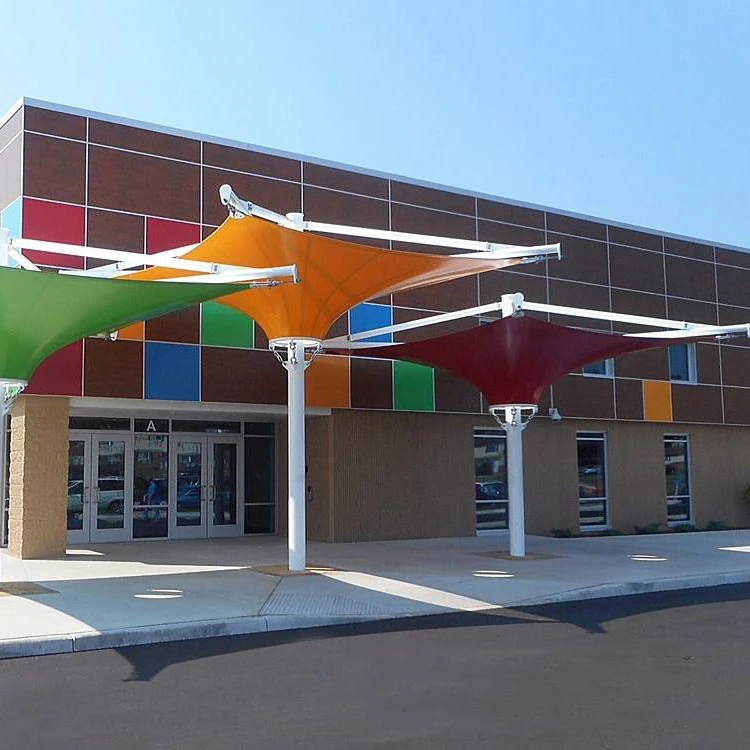 Архитектурный тканевый Зонт PVDF с мембраной для ландшафтного павильона