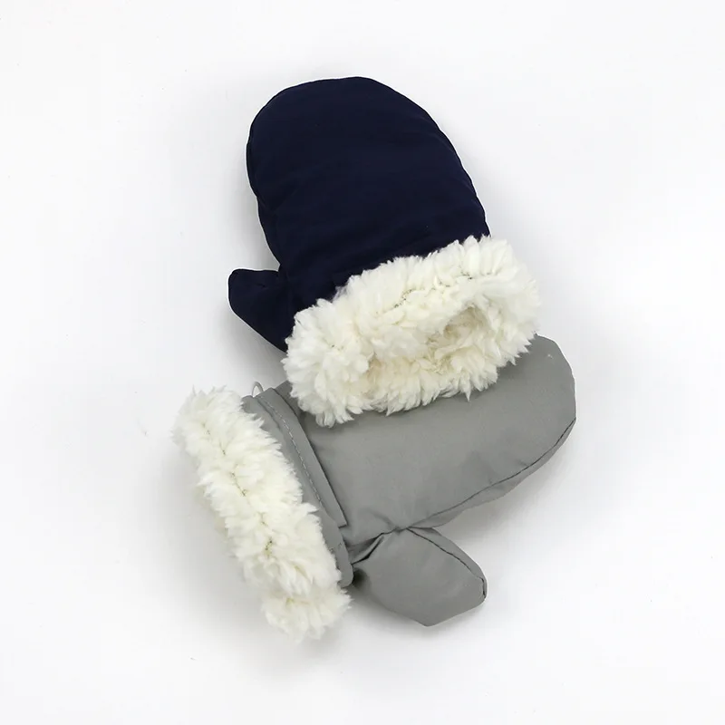 Children winter models solid color accessories newborn warm mitten baby padded fashion ski mitten