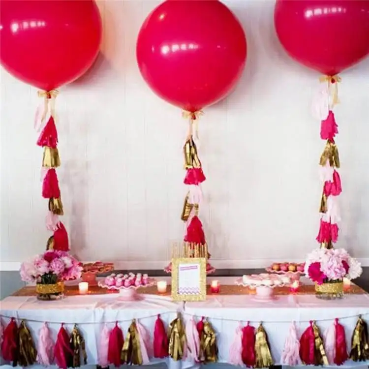 Wholesale Black Round Latex 36 Inches Wedding Decoration Helium Big Large Giant Balloons Birthday Party Decor Inflatable Air Bal