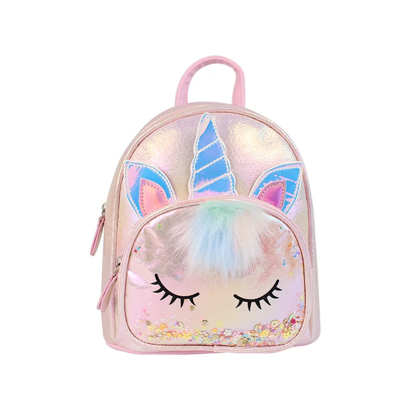 Cute Kids Unicorn Backpack Multicolor Pu Leather Unicorn School Backpacks for Children