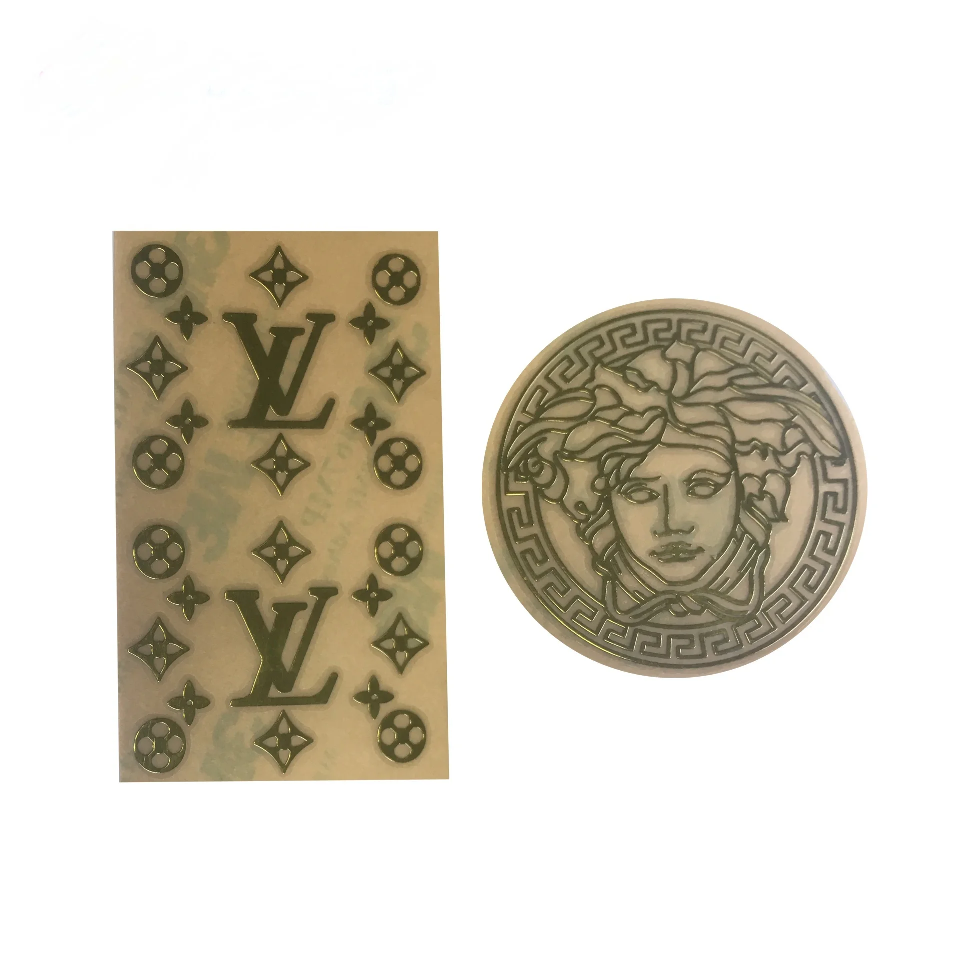 Hot sale customized gold silver color metal metal logo sticker/ label sticker for glasses